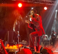 Rapper Black Sherif at his concert, Mozama Disco