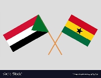 Flags of Ghana and Sudan