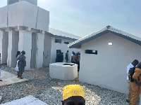 Armah-Kofi Buah hands over renovated toilet facility to Eikwe community