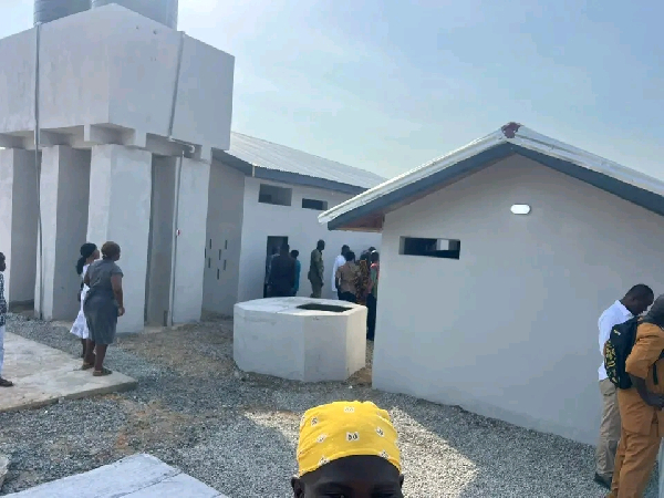 Armah-Kofi Buah hands over renovated toilet facility to Eikwe community
