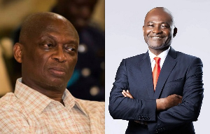 Kwaku Baako (L) won a defamation case against Kennedy Agyapong in 2020