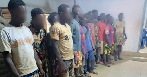 The arrested illegal miners