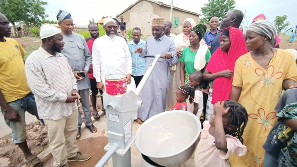 Member of Parliament for Kumbungu, Prof Hamza Adam  with constituents