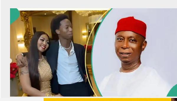 Regina Daniels' stepson spotted consoling her amid Ned Nwoko crisis
