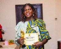 Christine Aseye Darkey Founder of Aseyegold Designs, with the award
