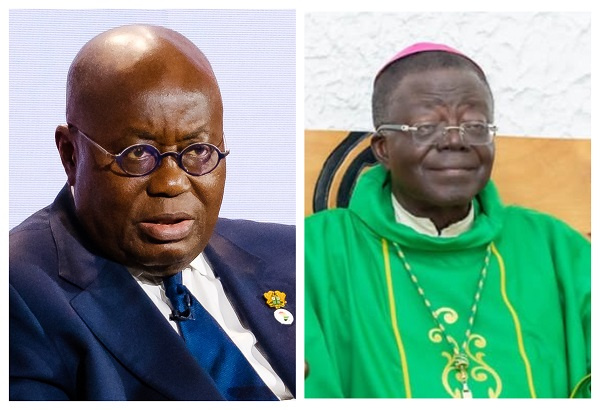 President Akufo-Addo and Most Reverend Joseph Osei - Bonsu