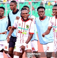Asante Kotoko players in jubilant mood