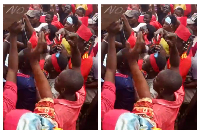 Agbogbloshie traders during the demonstration