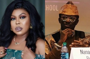 Afia Schwarzenegger (left) slams Cheddar (right) over sea promise