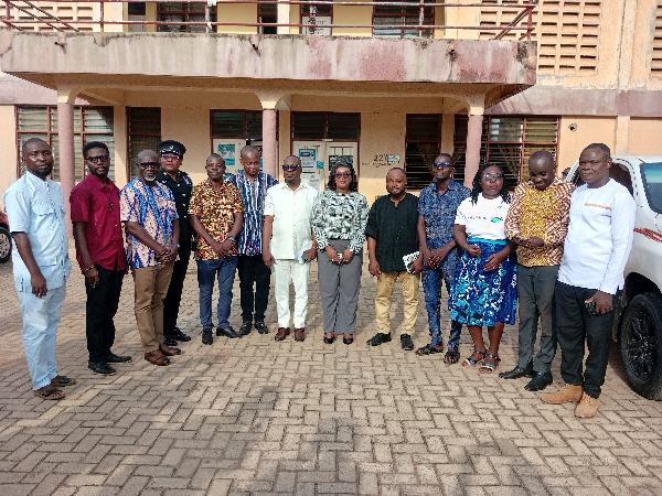 Some of the MCEs and stakeholders at the premises of the Yilo Krobo Municipal Assembly