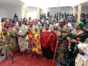The sacred event was held at the palace of the Okuapehene