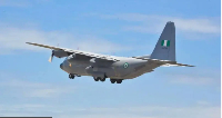 A photo of a Nigerian military aircraft