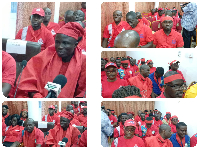 TUTAG, GNAT and NAGRAT members held a press conference in Kumasi