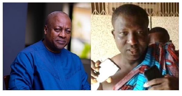 John Dramani Mahama (L) and Stephen Ashitey Adjei