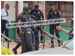 Watch as Krobo Nursing College principal is whisked away by police after protest