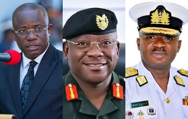 Dominic Nitiwul, Major General Thomas Oppong-Peprah and Vice Admiral Seth Amoama