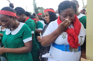 File photo of nurses protesting