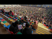 Soccer fans trade World Cup stickers in Santiago, Chile