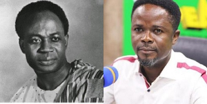 Dr. Kwame Nkrumah (left) and Dan Kwaku Yeboah (right)