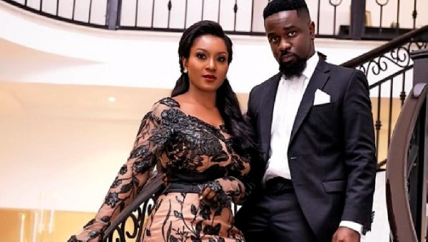 Tracy with husband Sarkodie