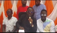 Opoku Fofie addressing a press conference on Thursday