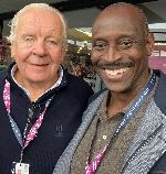 Herbert Mensah with World Rugby Chairman Sir Bill Beaumont