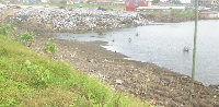 A file photo of a refuse dump around the Sakumono Lagoon