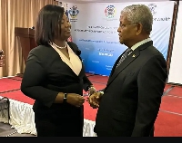 COP Maame Tiwaa with Seychelles President Wavel Ramkalawan