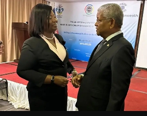 COP Maame Tiwaa with Seychelles President Wavel Ramkalawan