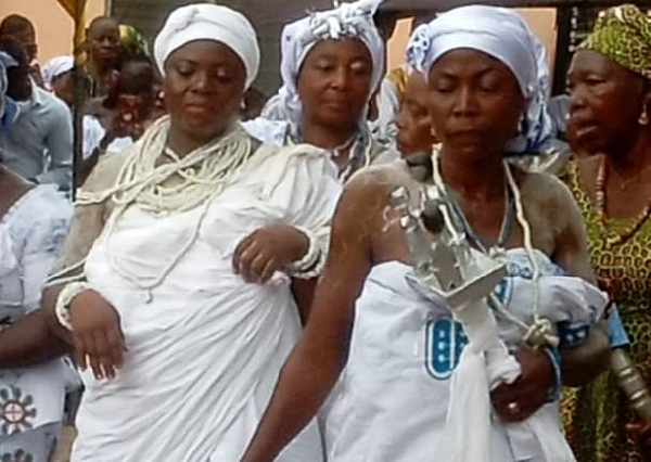 Manya Krobo Traditional Area outdoors new queen mother