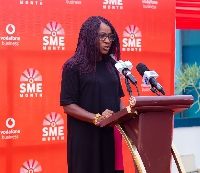Tawa Bolarin speaking at the SME Month 2023 launch