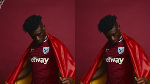 Mohammed Kudus in a West Ham jersey