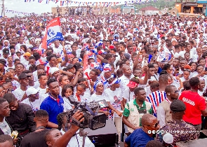 NPP faithful at the final rally in Kumawu