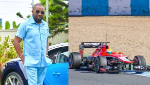 Ghanaian business mogul Dr Kwame Despite Osei and his new car Ghanaian business mogul Dr Kwame Despite Osei and his new car