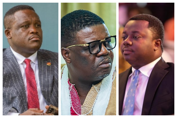 Sam George (L), Rockson-Nelson Dafeamekpor (M) and Rev John Ntim Fordjour (R)