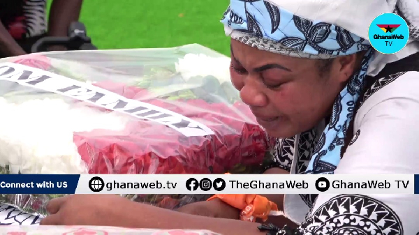 Empress Gifty grief at mother's funeral ceremony