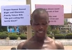 Ghanaian stages one-man demo against Anti-gay Bill