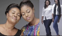 Ghanaian Actress, Yvonne Nelson and her mother