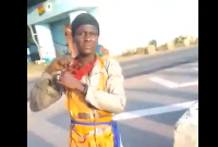 The homeless foreign national started packing his bags after he was confronted