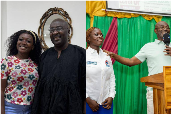 Priscilla Boateng with Dr Bawumial (L) had a commanding victory over Kennedy's Sandra Boateng