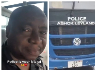 Snipped of the Police Officer who transported stranded commuters