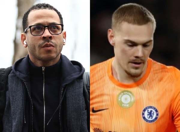 Chelsea head coach Liam Rosenoir and goalkeeper Jorgensen