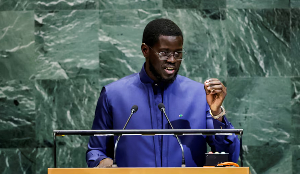 Senegal's President Bassirou Diomaye Faye addresses the 80th United Nations General Assembly