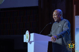 John Dramani Mahama is the president of Ghana