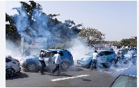 Riot police in Senegal have fired tear gas outside parliament in the capital Dakar
