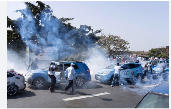 Riot police in Senegal have fired tear gas outside parliament in the capital Dakar