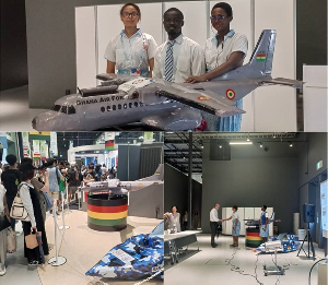 Students of the Afia Kobi Ampem Girls Senior High School at the Osaka World Expo in Japan