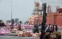 Imports at a port