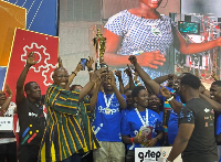 Dr Clement Apaak celebrates with students
