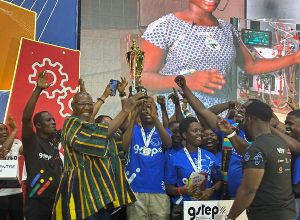 Dr Clement Apaak celebrates with students